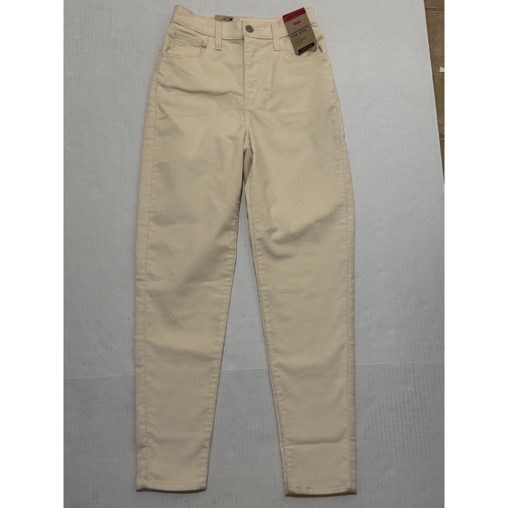 Levi's Cream Jeans‎ Men's 25 X 29 Denim Stretch High Waisted Mom Pants High Rise